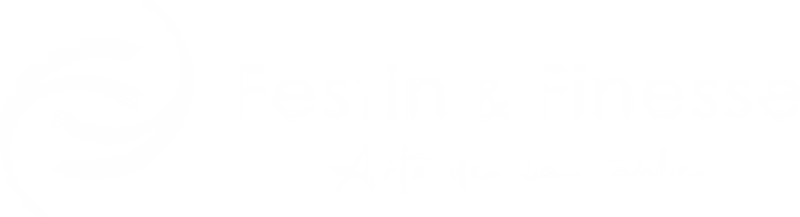 Logo blanc Festin & Finesse par Hawa Diallo