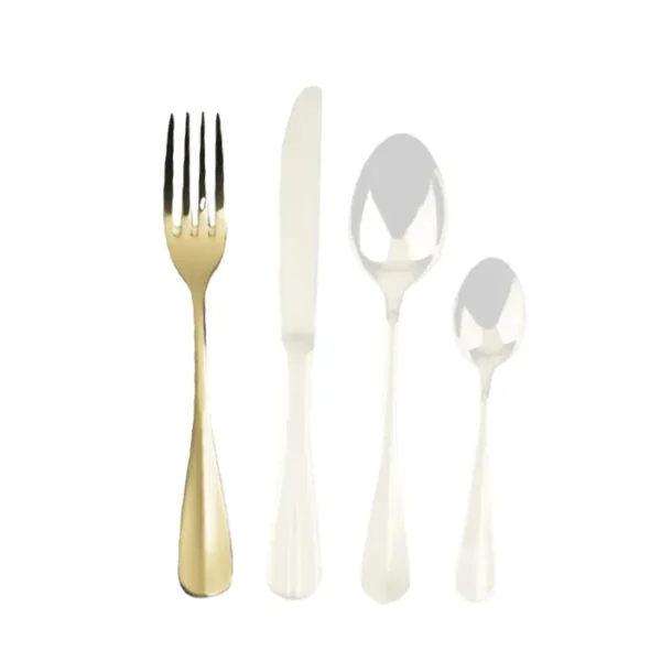 Fourchette de table dorée